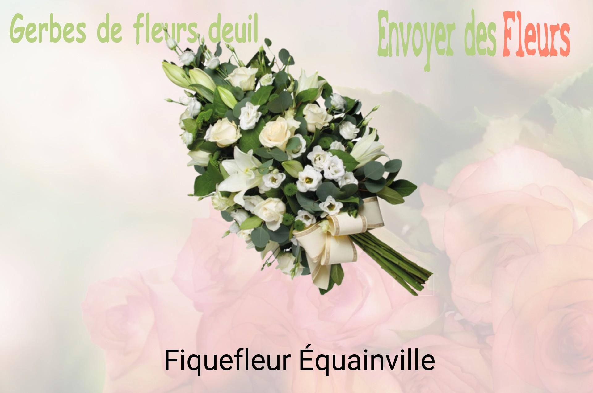 Gerbe de fleurs de deuil livrée à Fiquefleur-Équainville
